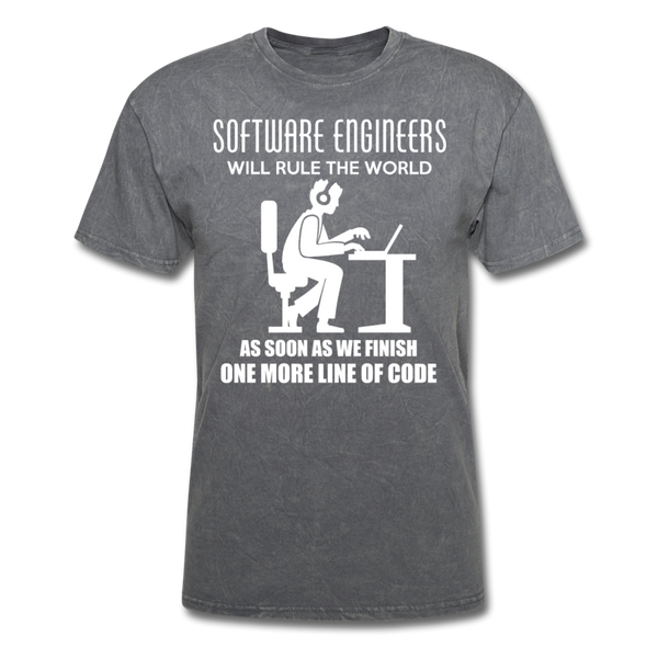 Software Engineers Will Rule The World Men's T-Shirt - mineral charcoal gray