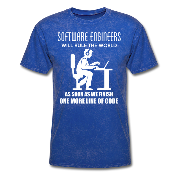 Software Engineers Will Rule The World Men's T-Shirt - mineral royal