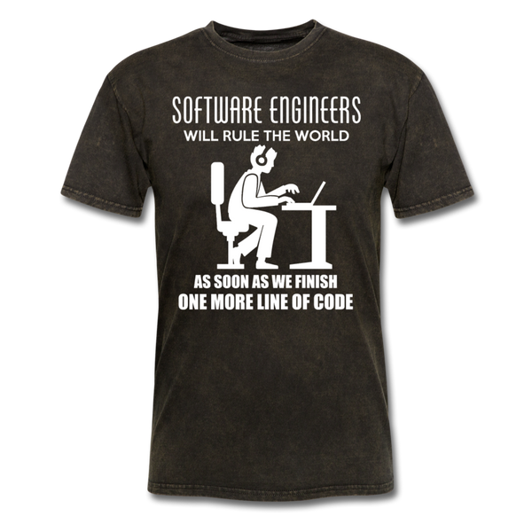 Software Engineers Will Rule The World Men's T-Shirt - mineral black