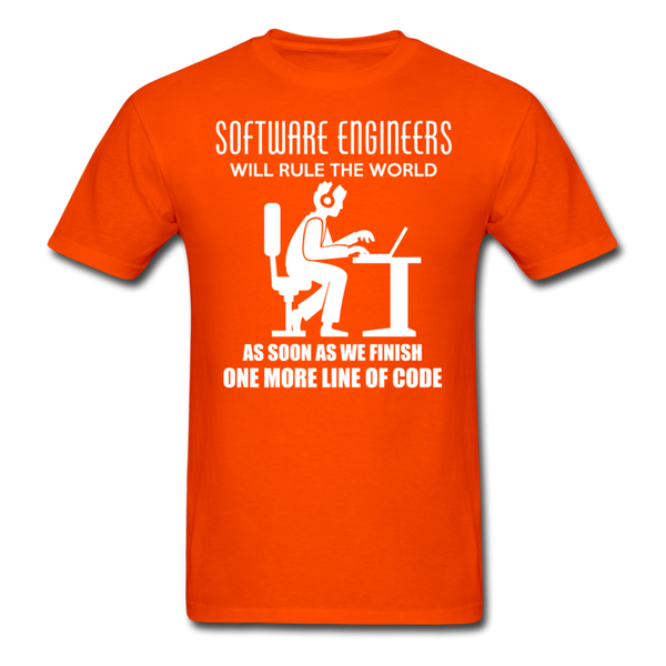 Software Engineers Will Rule The World Men's T-Shirt - orange
