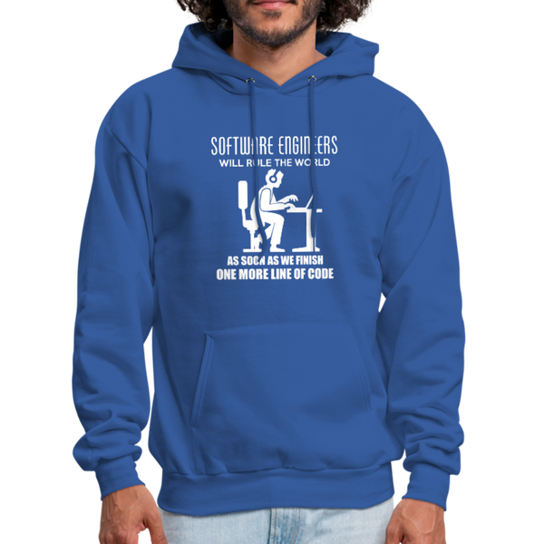 Software Engineers Will Rule The World Men's Hoodie - royal blue
