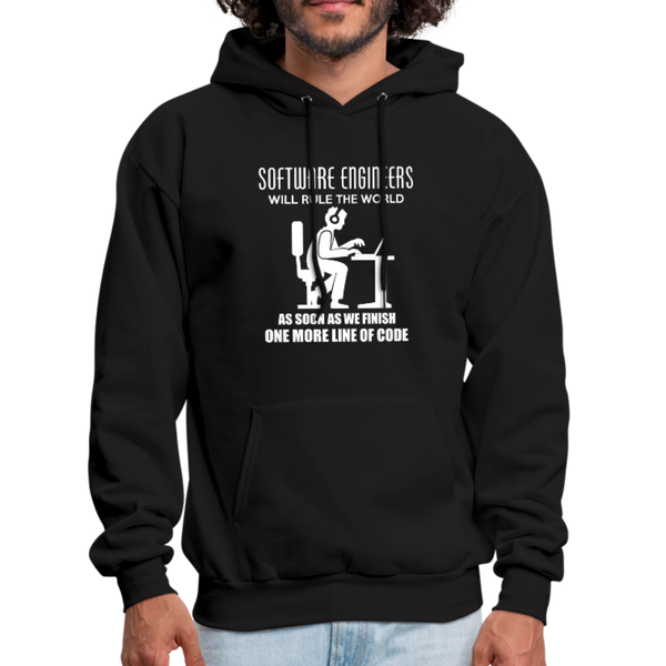 Software Engineers Will Rule The World Men's Hoodie - black