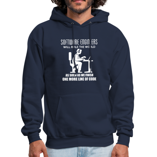 Software Engineers Will Rule The World Men's Hoodie - navy
