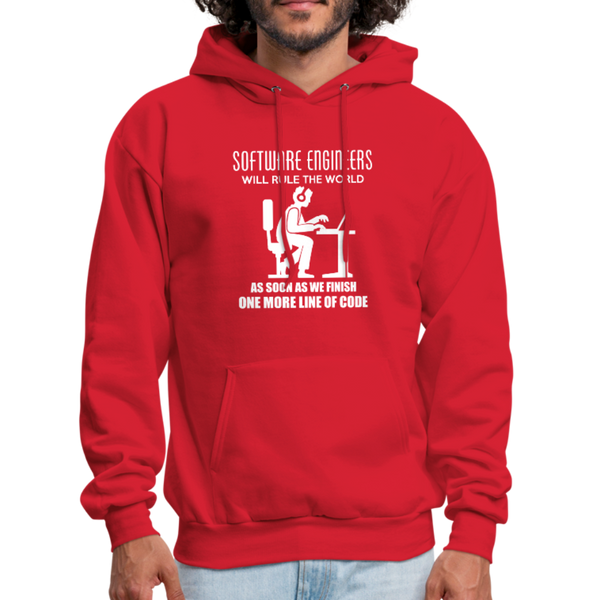 Software Engineers Will Rule The World Men's Hoodie - red