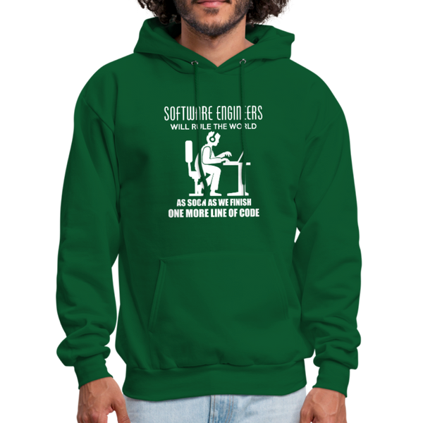 Software Engineers Will Rule The World Men's Hoodie - forest green