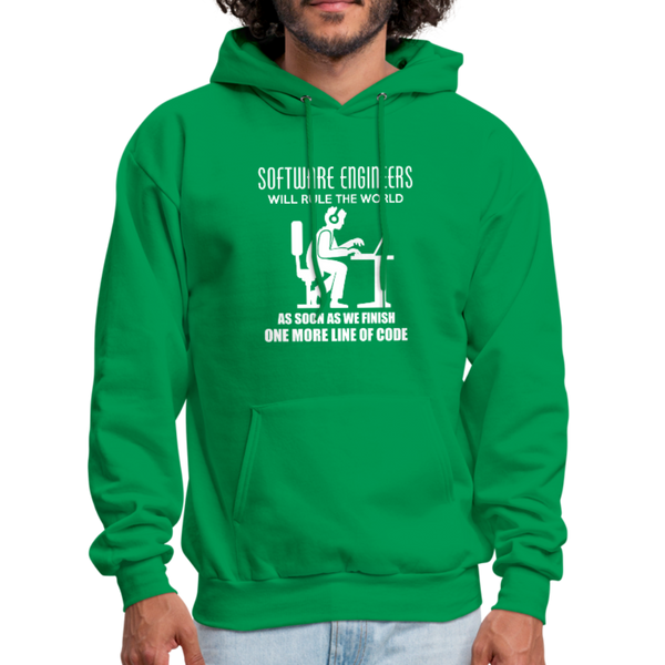 Software Engineers Will Rule The World Men's Hoodie - kelly green
