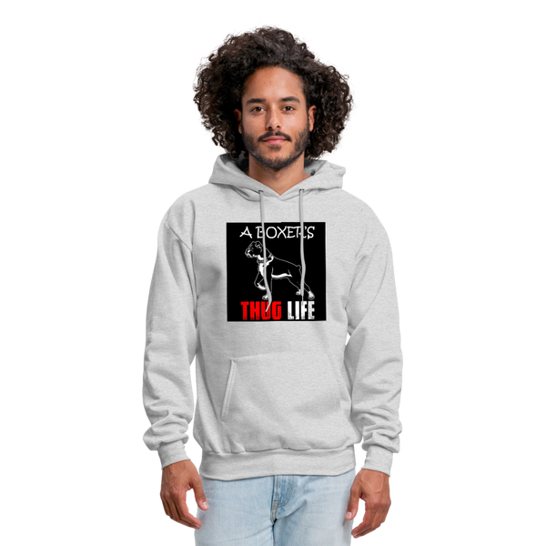 A Boxer's Thug Life Men's Hoodie - ash