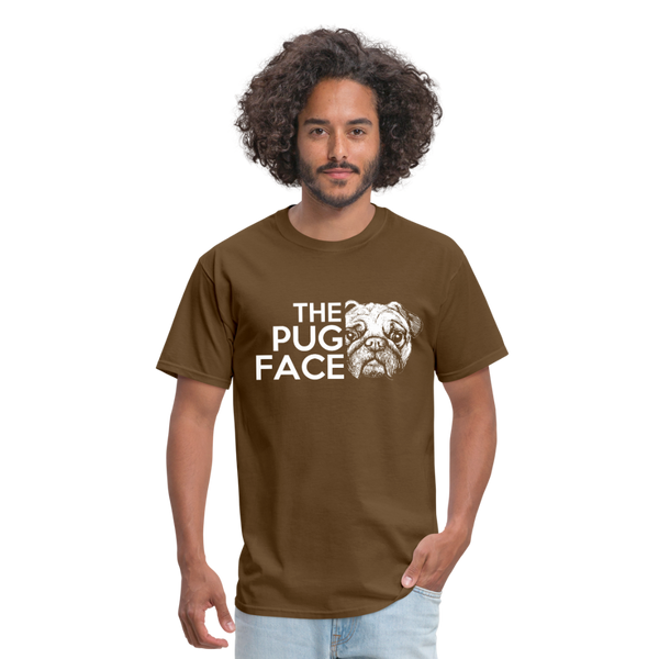 The Pug Face Men's T-Shirt - brown