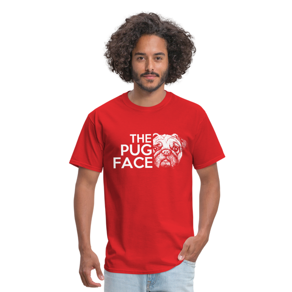 The Pug Face Men's T-Shirt - red