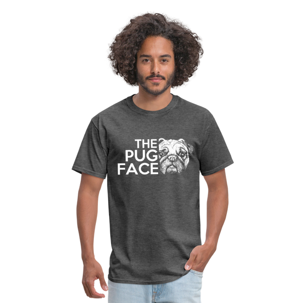 The Pug Face Men's T-Shirt - heather black