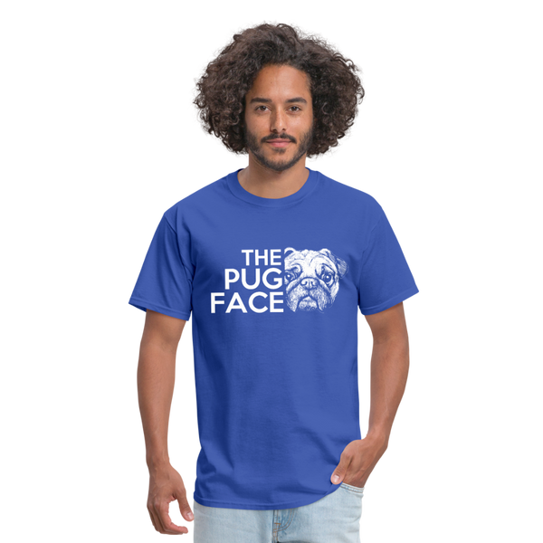 The Pug Face Men's T-Shirt - royal blue