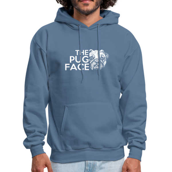 The Pug Face Men's Hoodie - denim blue