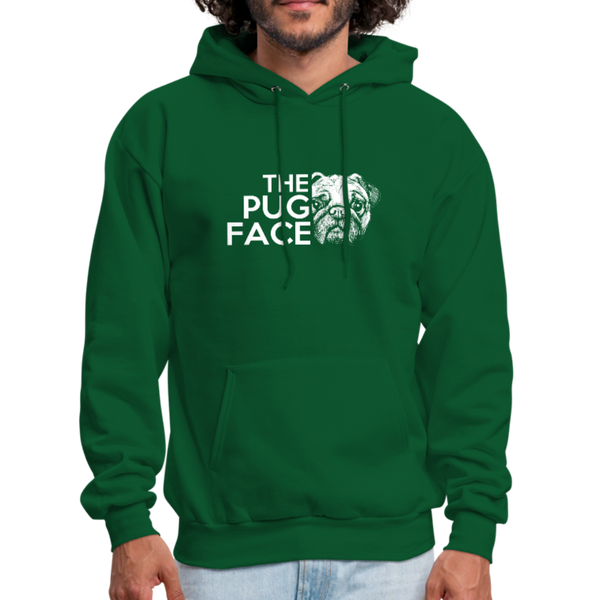 The Pug Face Men's Hoodie - forest green