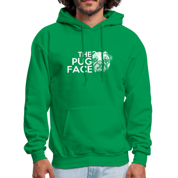 The Pug Face Men's Hoodie - kelly green