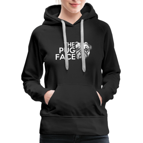 The Pug Face Women’s Premium Hoodie - black