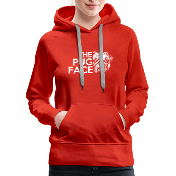 The Pug Face Women’s Premium Hoodie - red