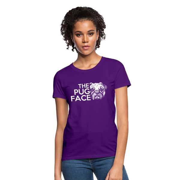 The Pug Face Women's T-Shirt - purple