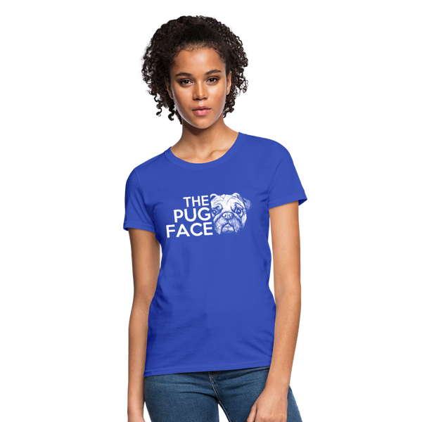 The Pug Face Women's T-Shirt - royal blue