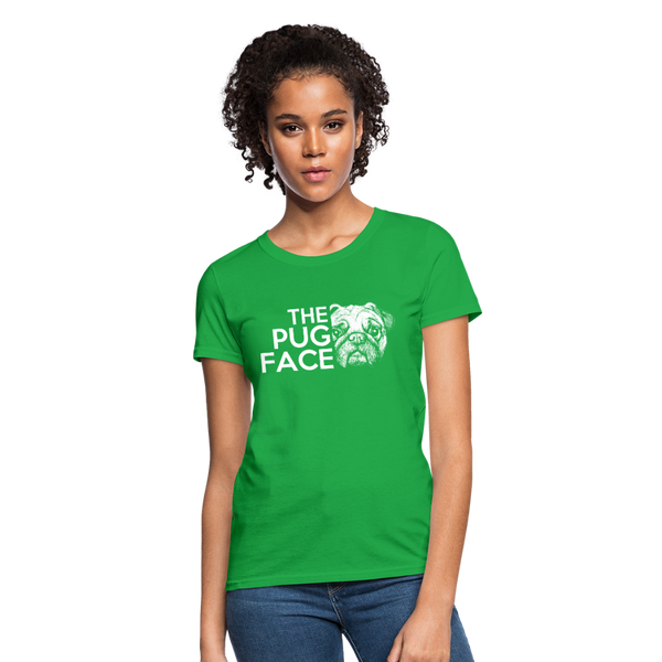 The Pug Face Women's T-Shirt - bright green