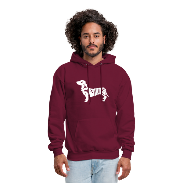 Dachshund Men's Hoodie - burgundy