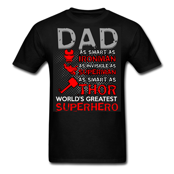 Dad World's Greatest Superhero Men's T-Shirt - black
