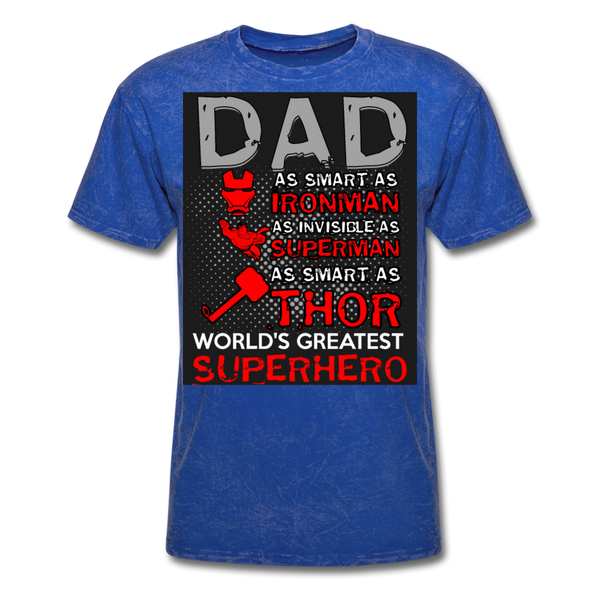 Dad World's Greatest Superhero Men's T-Shirt - mineral royal