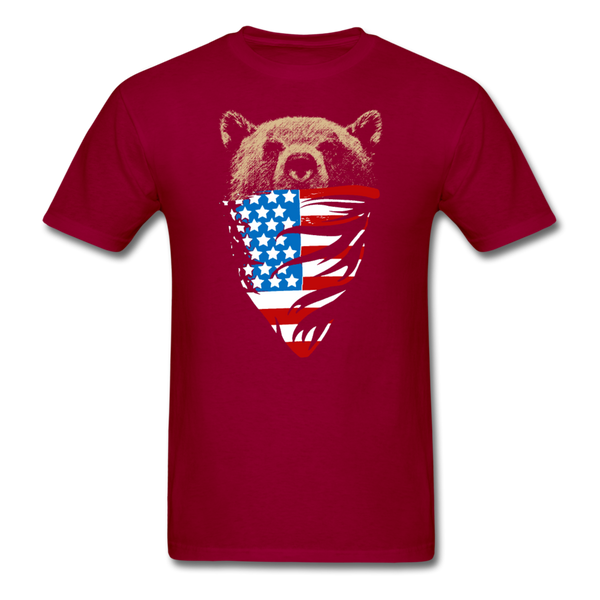 American Bear Men's T-Shirt - dark red