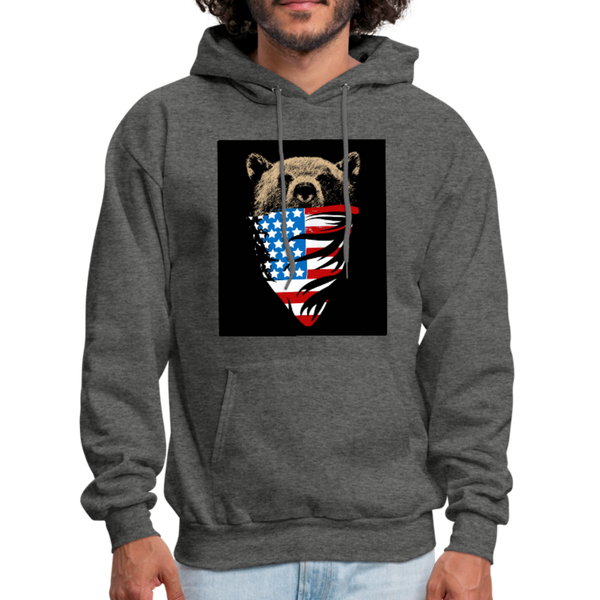 American Bear Men's Hoodie - charcoal gray