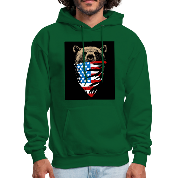 American Bear Men's Hoodie - forest green