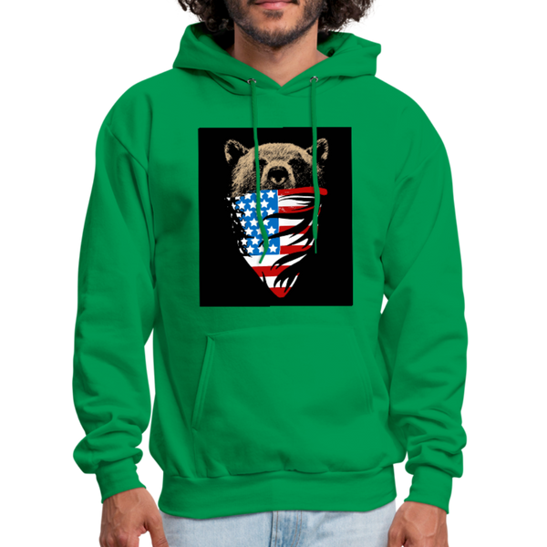 American Bear Men's Hoodie - kelly green