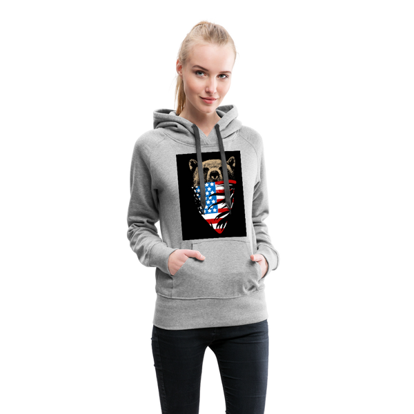 American Bear Women’s Premium Hoodie - heather gray