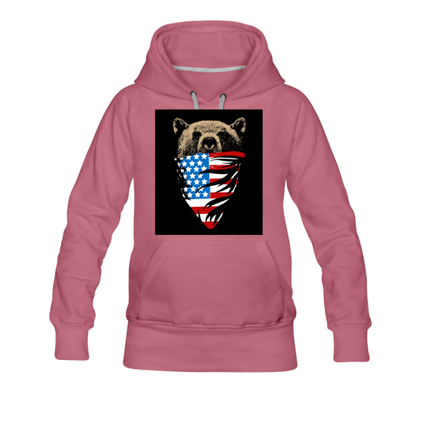 American Bear Women’s Premium Hoodie - mauve