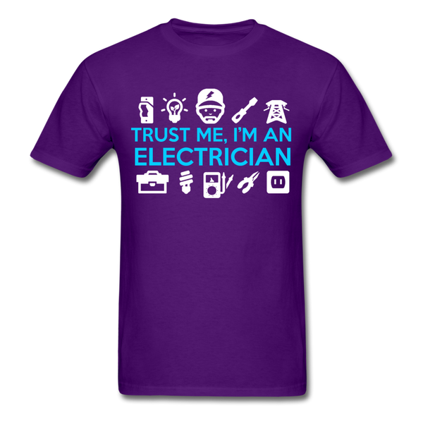 Trust Me I'm An Electrician Men's T-Shirt - purple