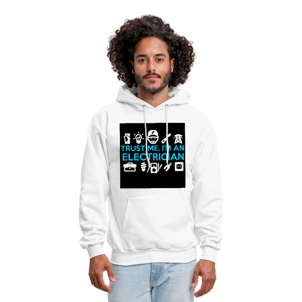 Trust Me I'm An Electrician Men's Hoodie - white