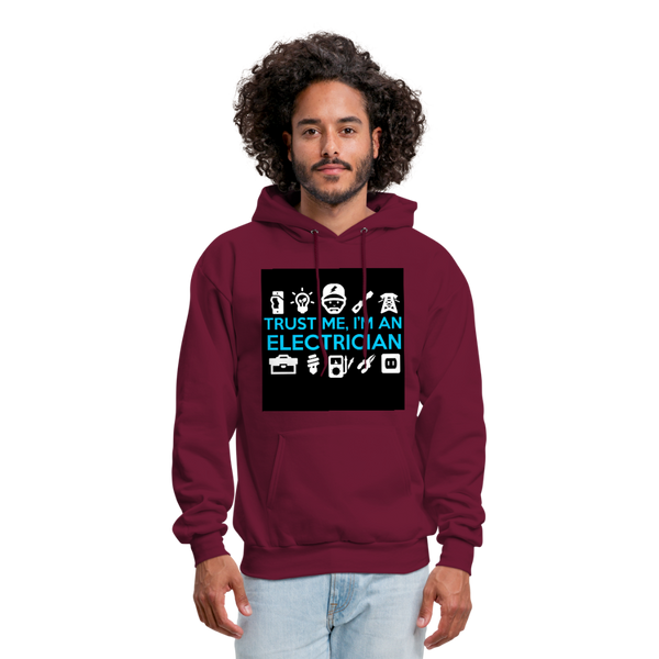 Trust Me I'm An Electrician Men's Hoodie - burgundy