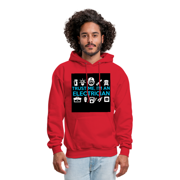 Trust Me I'm An Electrician Men's Hoodie - red