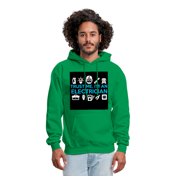Trust Me I'm An Electrician Men's Hoodie - kelly green
