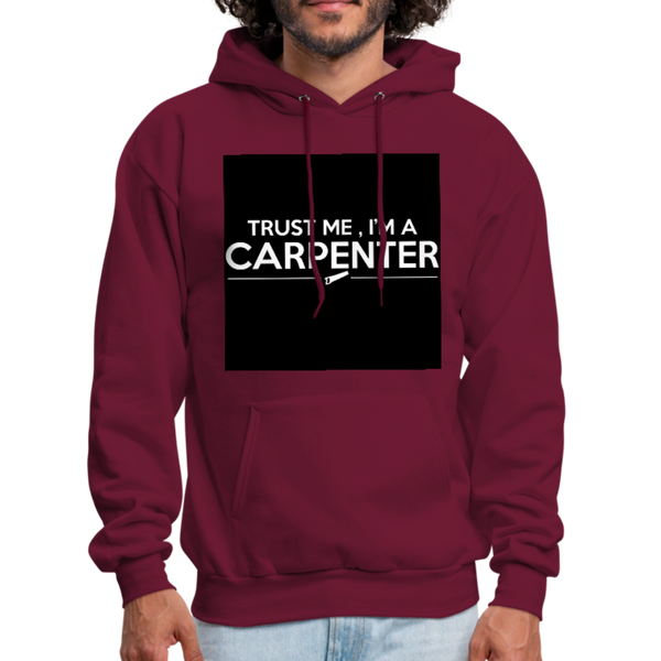 Trust Me I'm A Carpenter Men's Hoodie - burgundy