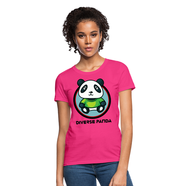 Diverse Panda Greener Theme Women's T-Shirt - fuchsia