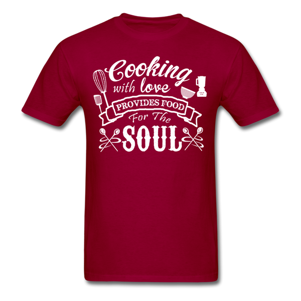 Cooking With Love Provides Food For The Soul Men's T-Shirt - dark red