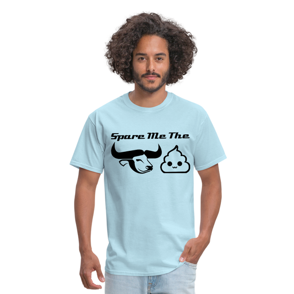 Spare Me The Bull Crap (Emoji Humor) Men's T-Shirt - powder blue