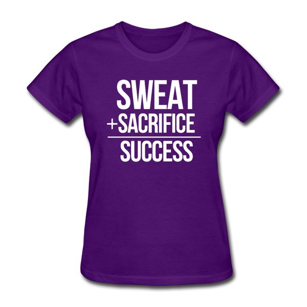 Sweat + Sacrifice Equals Success Women's T-Shirt - purple