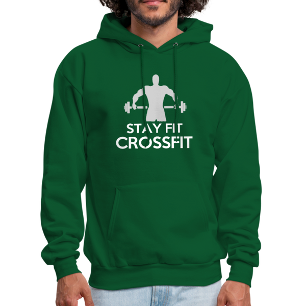 Stay Fit Cross-fit Men's Hoodie - forest green