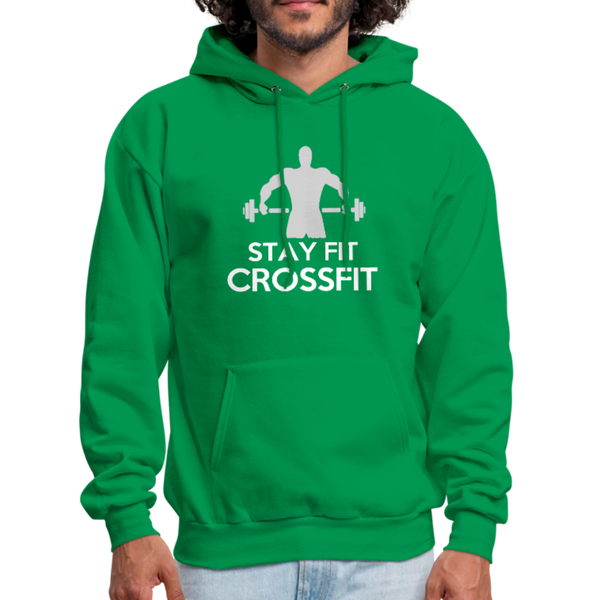 Stay Fit Cross-fit Men's Hoodie - kelly green