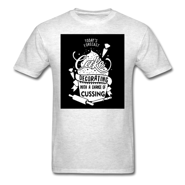 Today's Forecast Cake Decorating With A Chance Of Cussing Men's T-Shirt - light heather gray