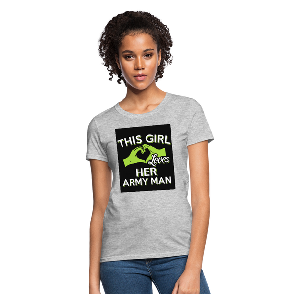 This Girl Loves Her Army Man Women's T-Shirt - heather gray