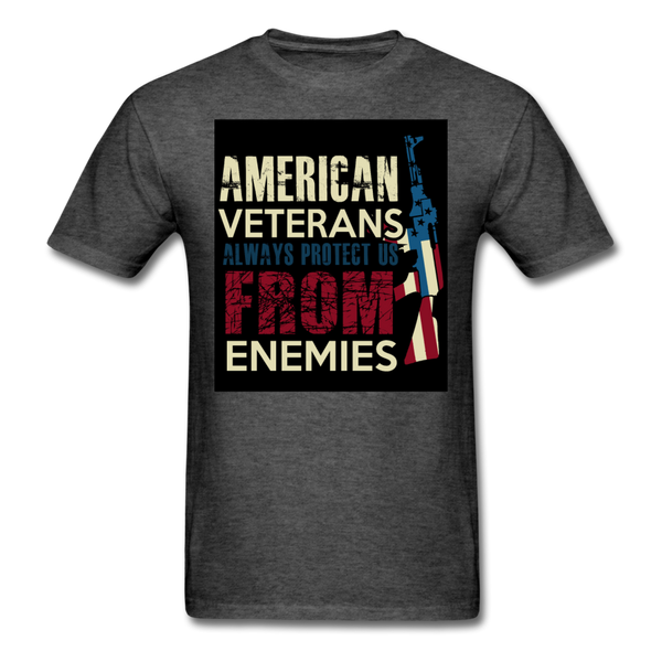American Veterans Always Protect Us From Enemies Men's Classic T-Shirt - heather black