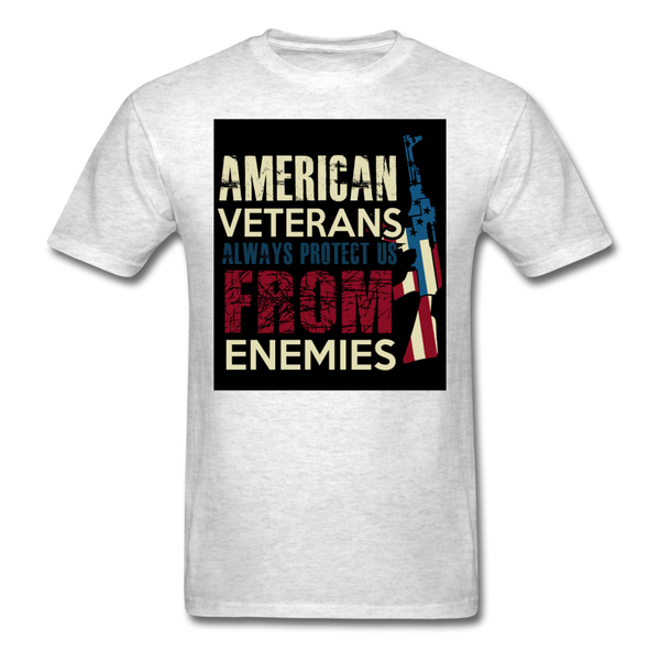 American Veterans Always Protect Us From Enemies Men's Classic T-Shirt - light heather gray