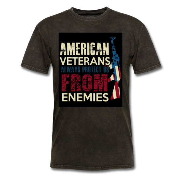 American Veterans Always Protect Us From Enemies Men's Classic T-Shirt - mineral black