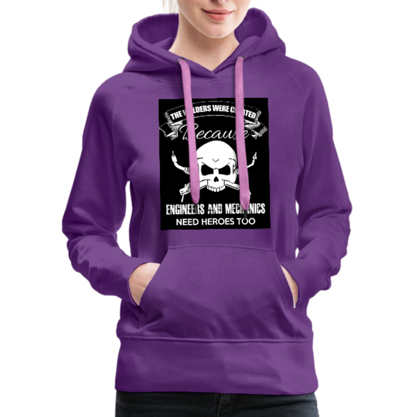 The Welders Were Created Because Engineers & Mechanics Need Heroes Too Women’s Premium Hoodie - purple